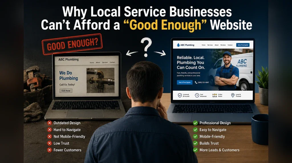 Why Local Service Businesses Can't Afford a 'Good Enough' Website